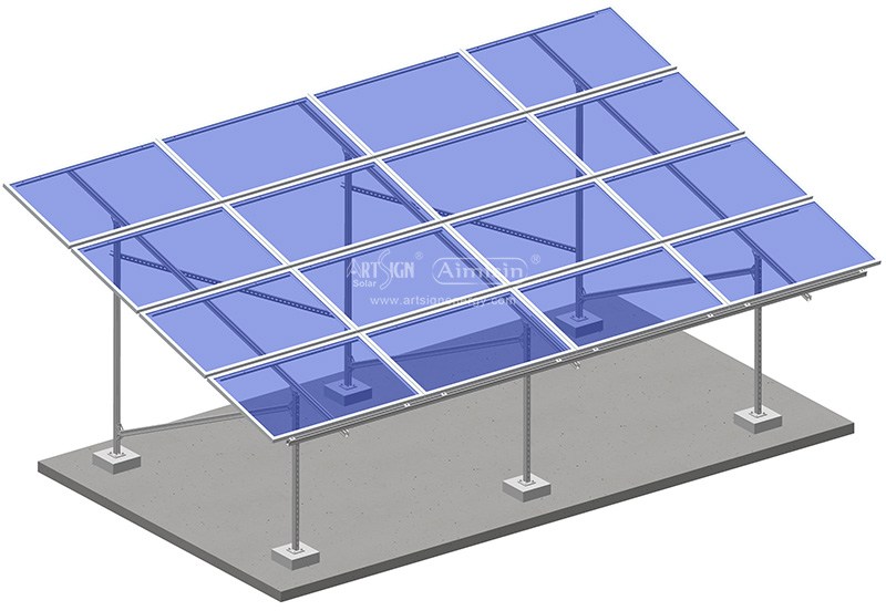 strutture di montaggio di pannelli solari a terra in acciaio per fotovoltaico