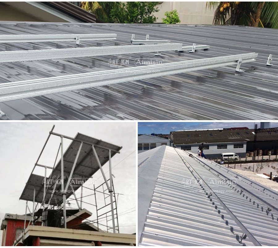 staffe di montaggio solare con gancio da tetto in acciaio inossidabile