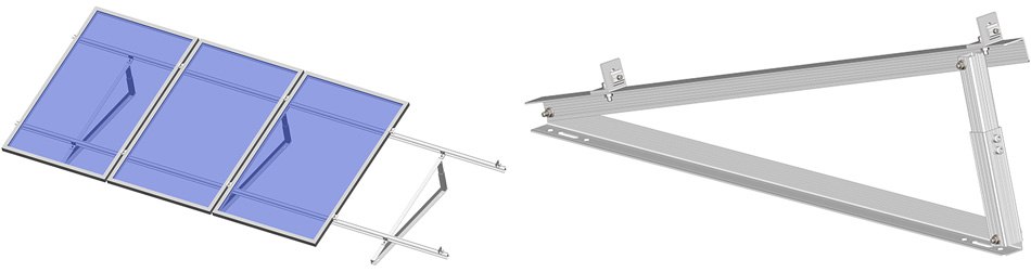 sistema di montaggio solare per tetto piano
