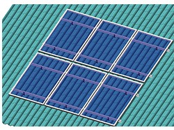 sistema di montaggio solare per tetto piano