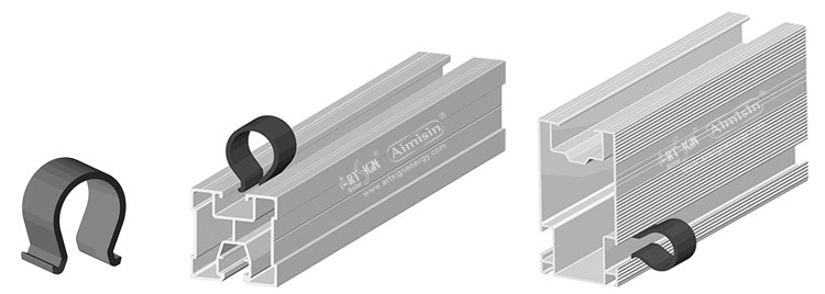 Clip per cavi per montaggio su pannello solare