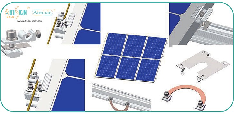 clip di messa a terra per il montaggio del pannello solare