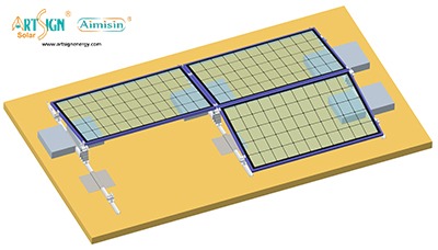 Zavorramento di pannelli solari su tetti piani
