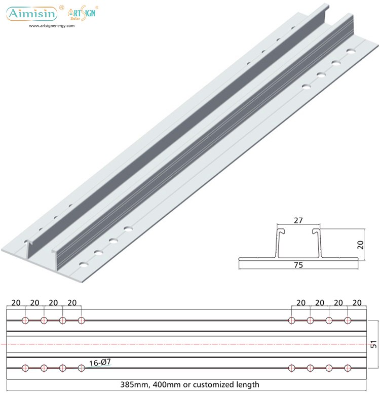 Guide di montaggio per pannelli solari in alluminio