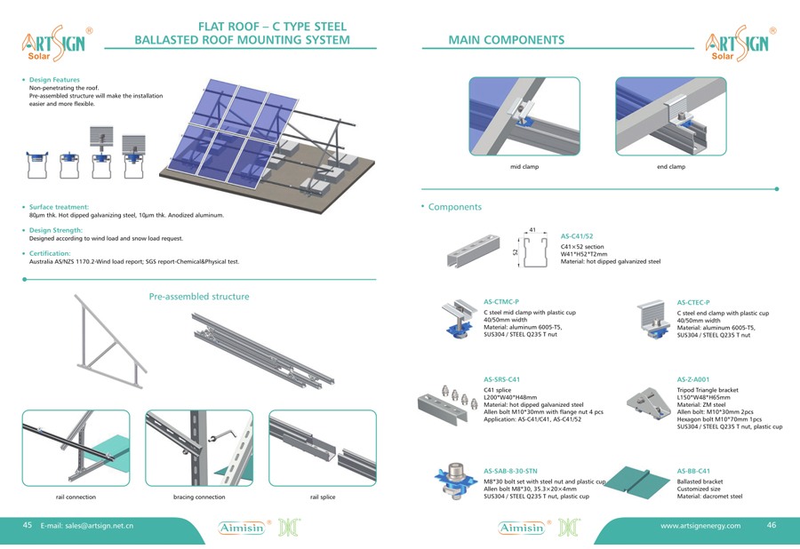 Scaffalature fotovoltaiche per tetto piano