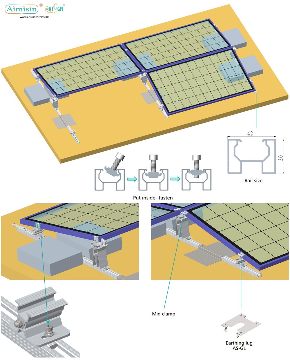 flat roof solar mounting solutions