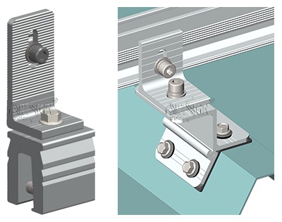 Aluminum Trapezoidal Roof Clamp