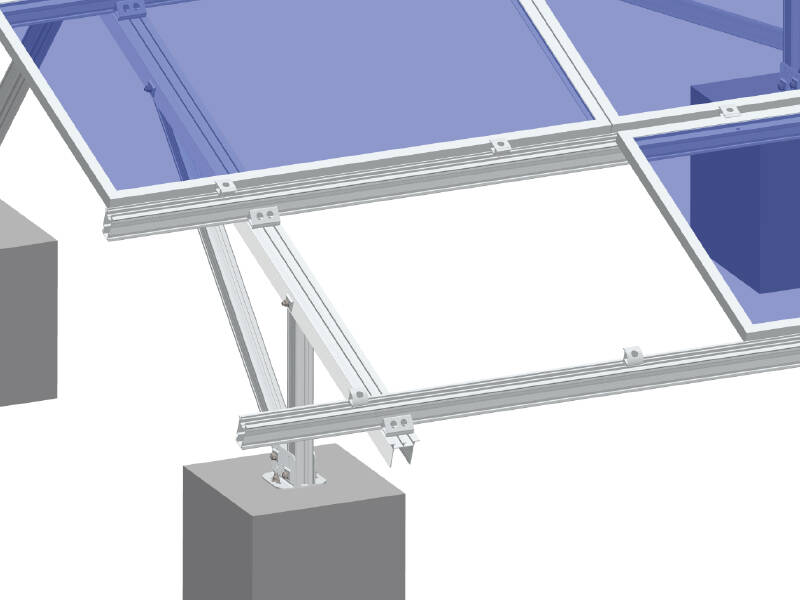 Solare di alluminio del sistema di montaggio a terra - 2 slot U fascio 