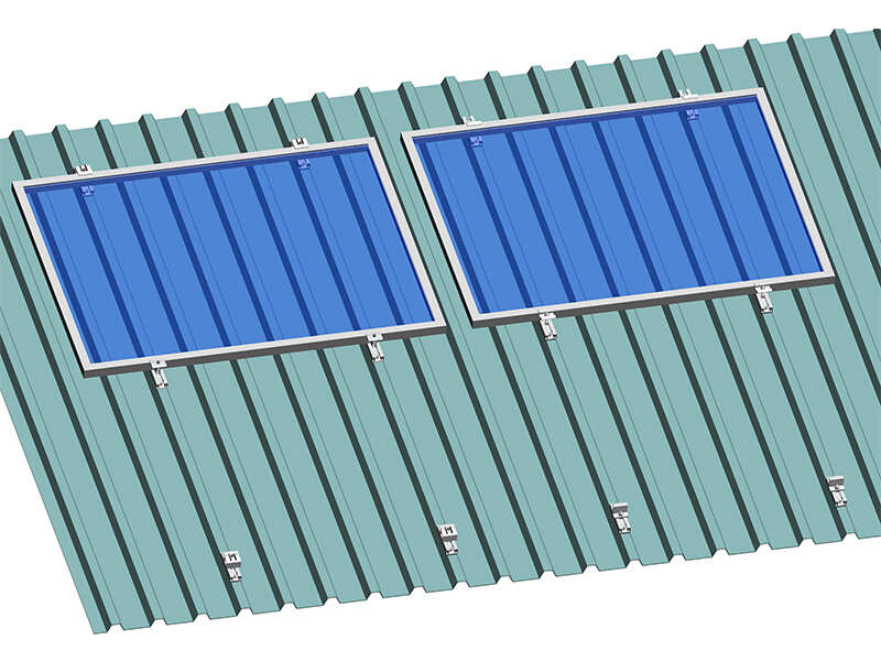 Railless solare struttura di montaggio per tetto in metallo 