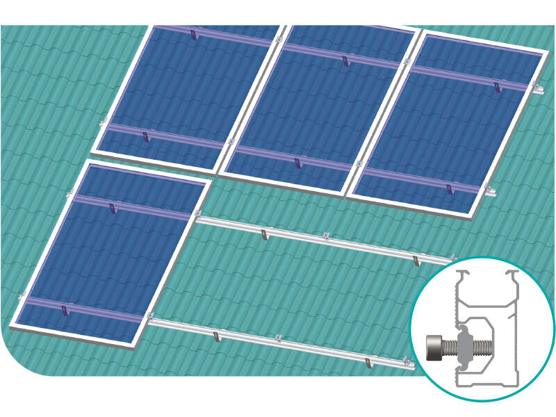 Supporti per tetto per pannelli solari per tegole 
