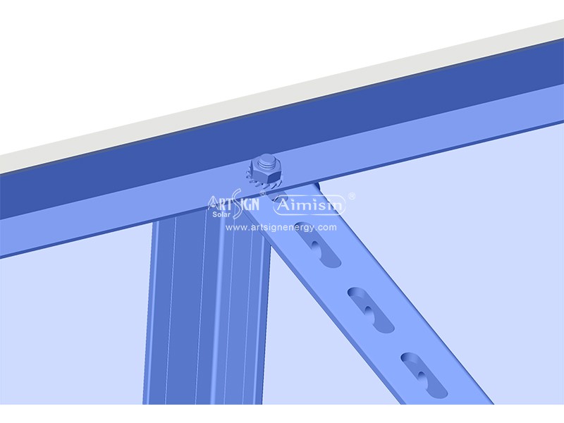 TETTO PIATTO - Staffa di montaggio solare inclinabile regolabile con gambe inclinabili pieghevoli 