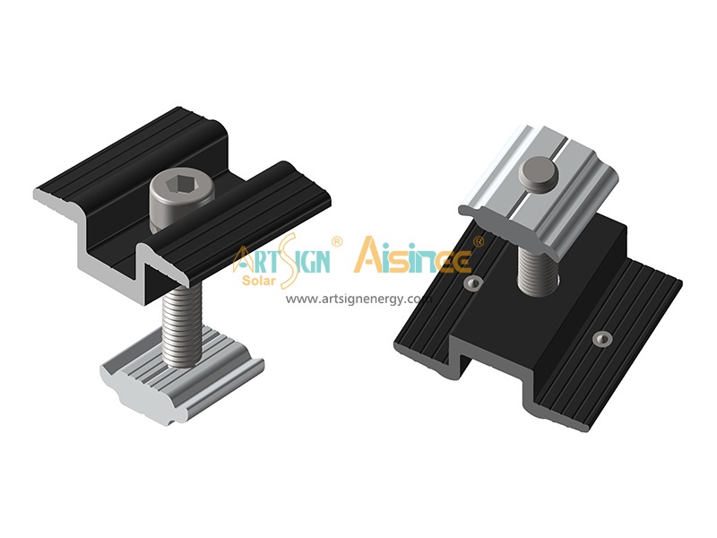 Morsetto centrale per montaggio solare in alluminio AS-MC-G