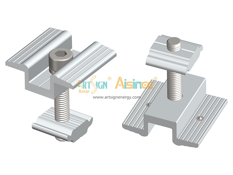 Morsetto centrale per montaggio solare in alluminio AS-MC-G