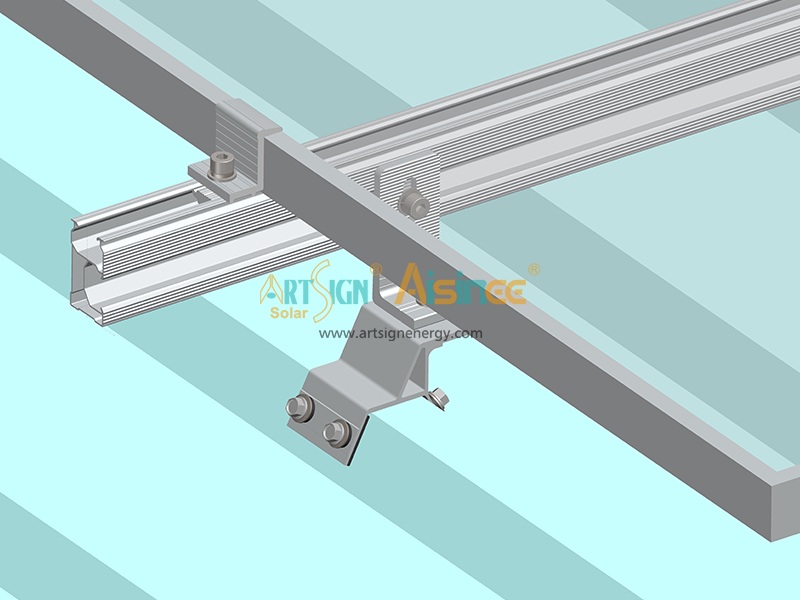 Staffe per tetti solari in alluminio di fabbrica per kit di montaggio su tetti fotovoltaici in metallo | ART SIGN