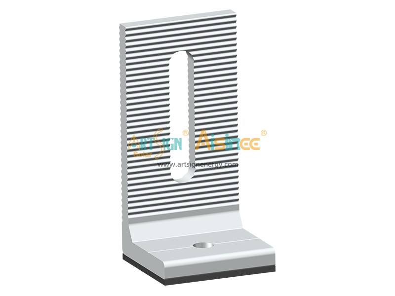 Supporto universale a L in alluminio anodizzato per pannelli solari su tetto in metallo | Insegna artistica