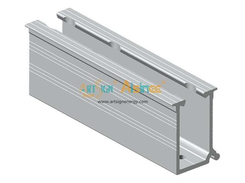 Binario solare mini anodizzato personalizzato per sistemi di montaggio solare su tetto metallico |ART SIGN