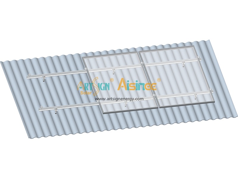 Montaggio modulo fotovoltaico solare in alluminio 6005-T5 piedino a L AS-A-A475 |Art Sign