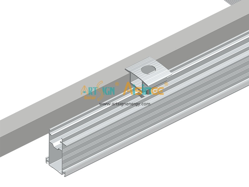 Pannelli solari fotovoltaici montaggio ringhiera profilata binari TR651#