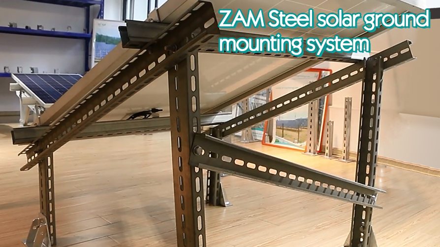 Sistema di montaggio a terra solare in acciaio ZAM
