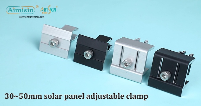 Morsetto centrale ed terminale regolabile in alluminio solare per vendite calde per montaggio su pannello solare