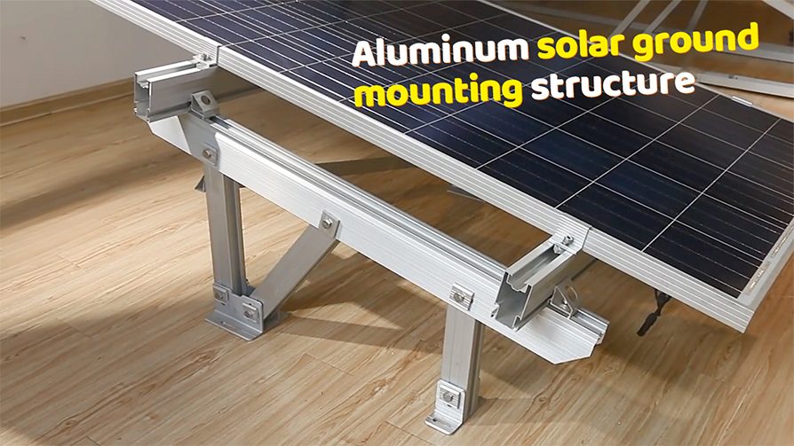 Best seller staffa di montaggio solare in alluminio anodizzato di facile installazione per terra