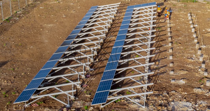 Progetto di supporto solare a terra interamente in alluminio in Tanzania